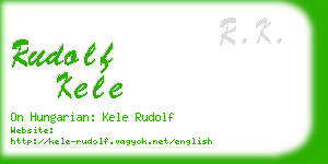rudolf kele business card